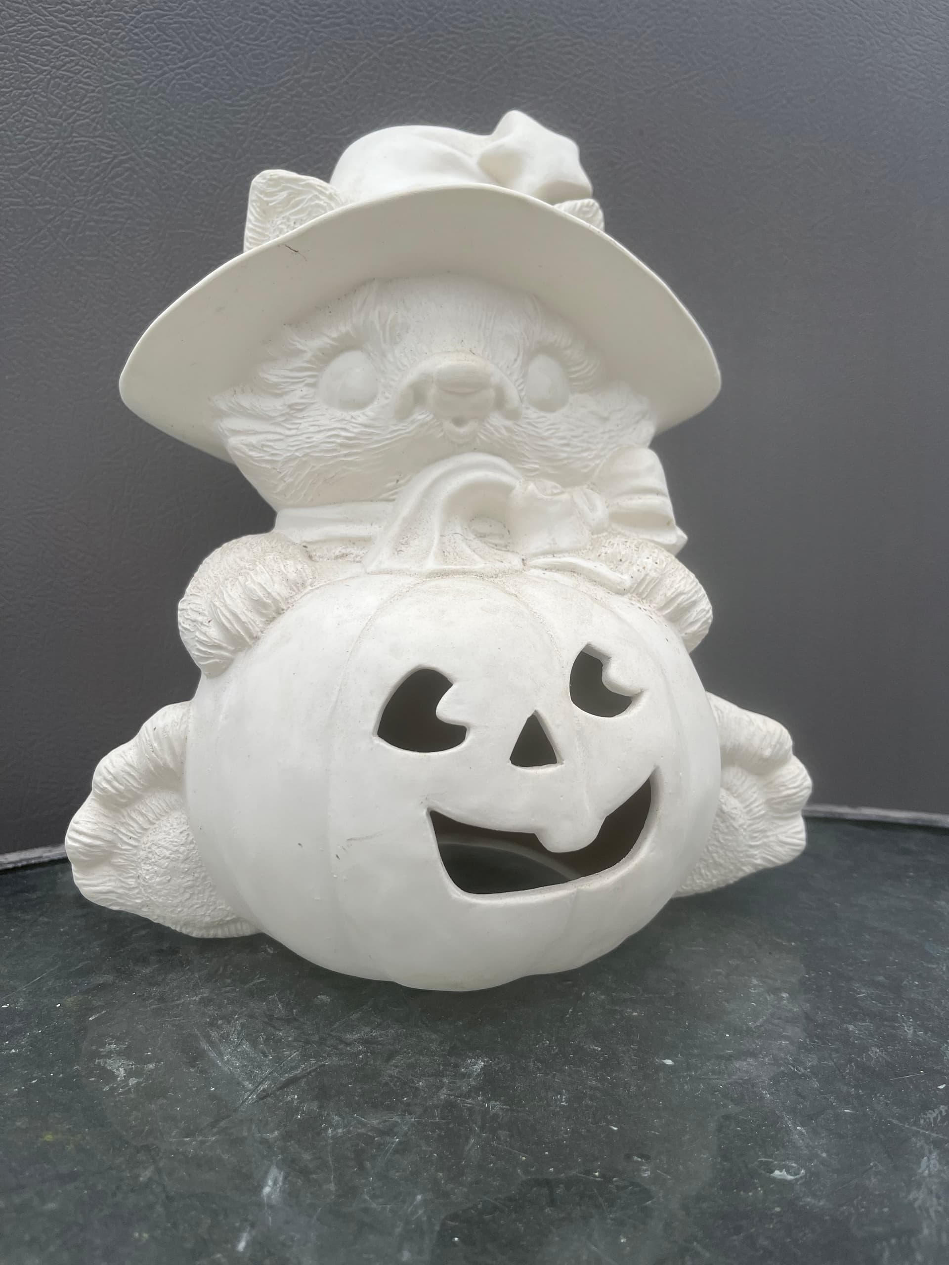 Unpainted Bisque Ceramics: Halloween cat