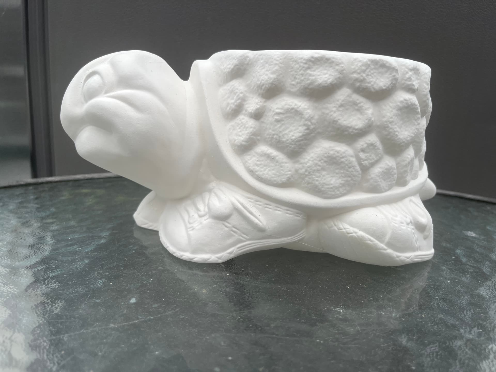 Unpainted Bisque Ceramics: Turtle planter