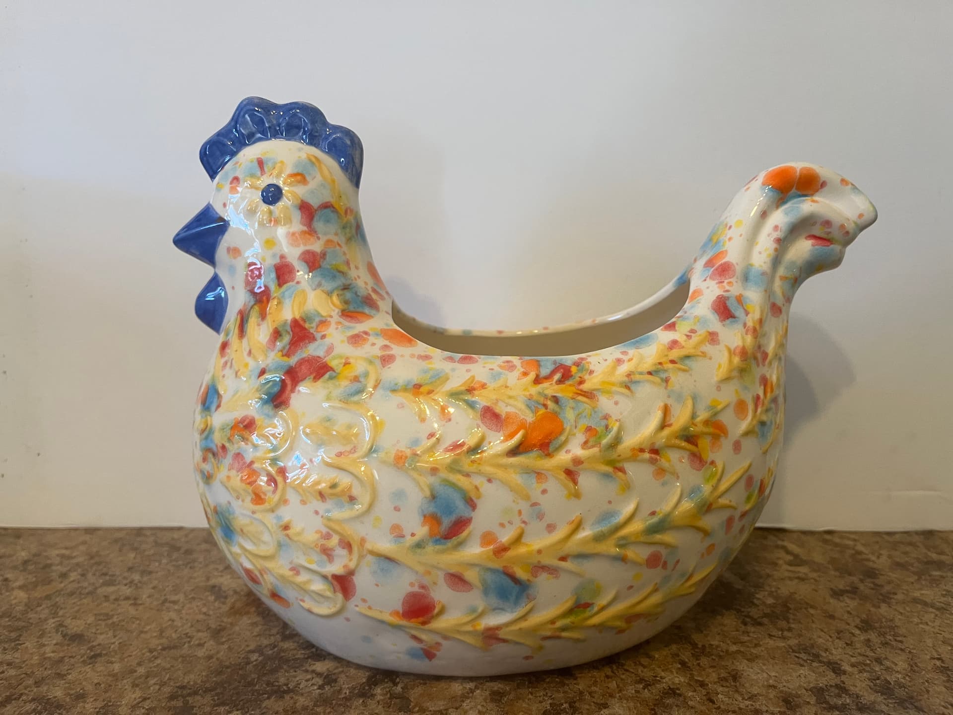 Finished Ceramics: Vintage hen planter