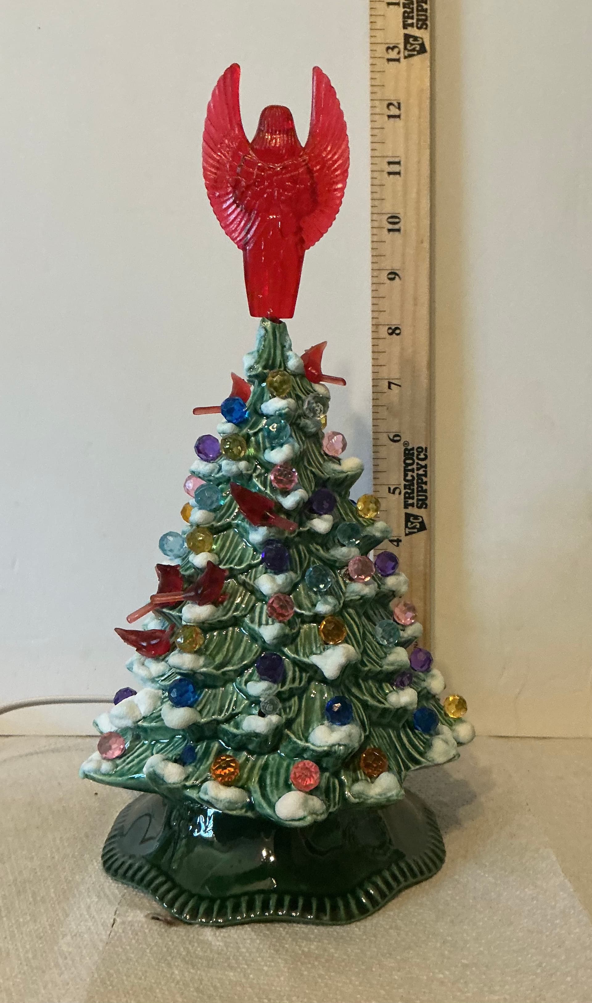 Finished Ceramics: Tree with angel topper