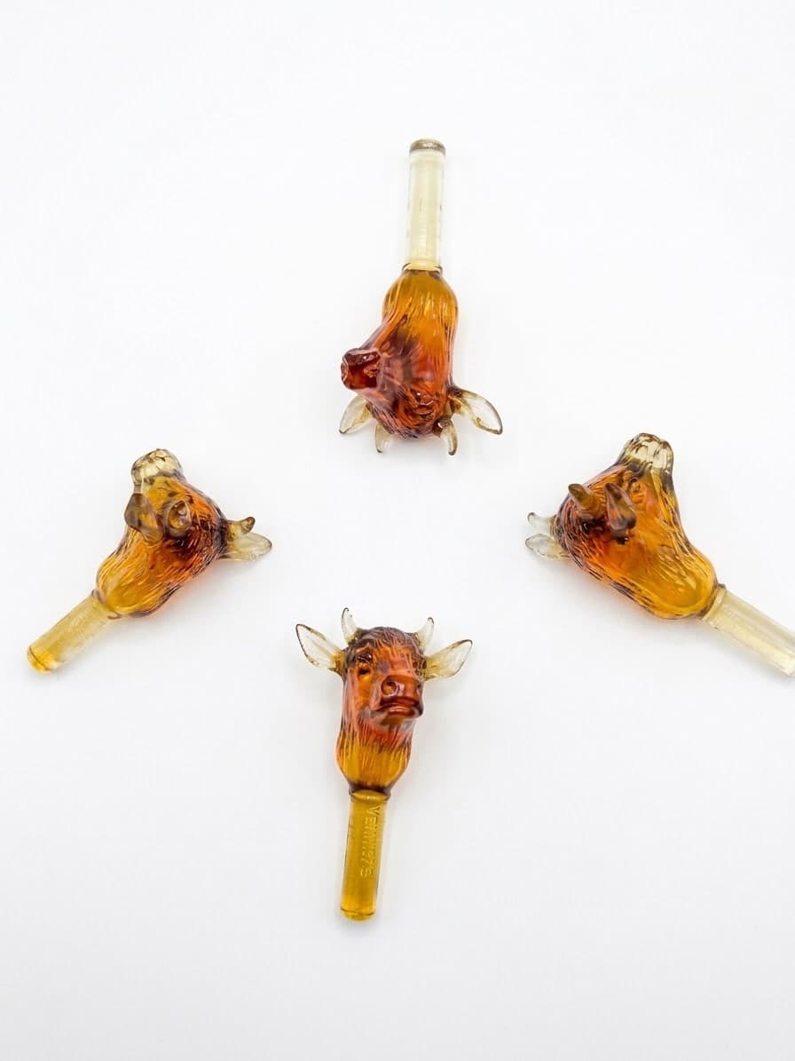 Ceramic Christmas Tree Bulbs: Ceramic Christmas tree bulbs: Cow