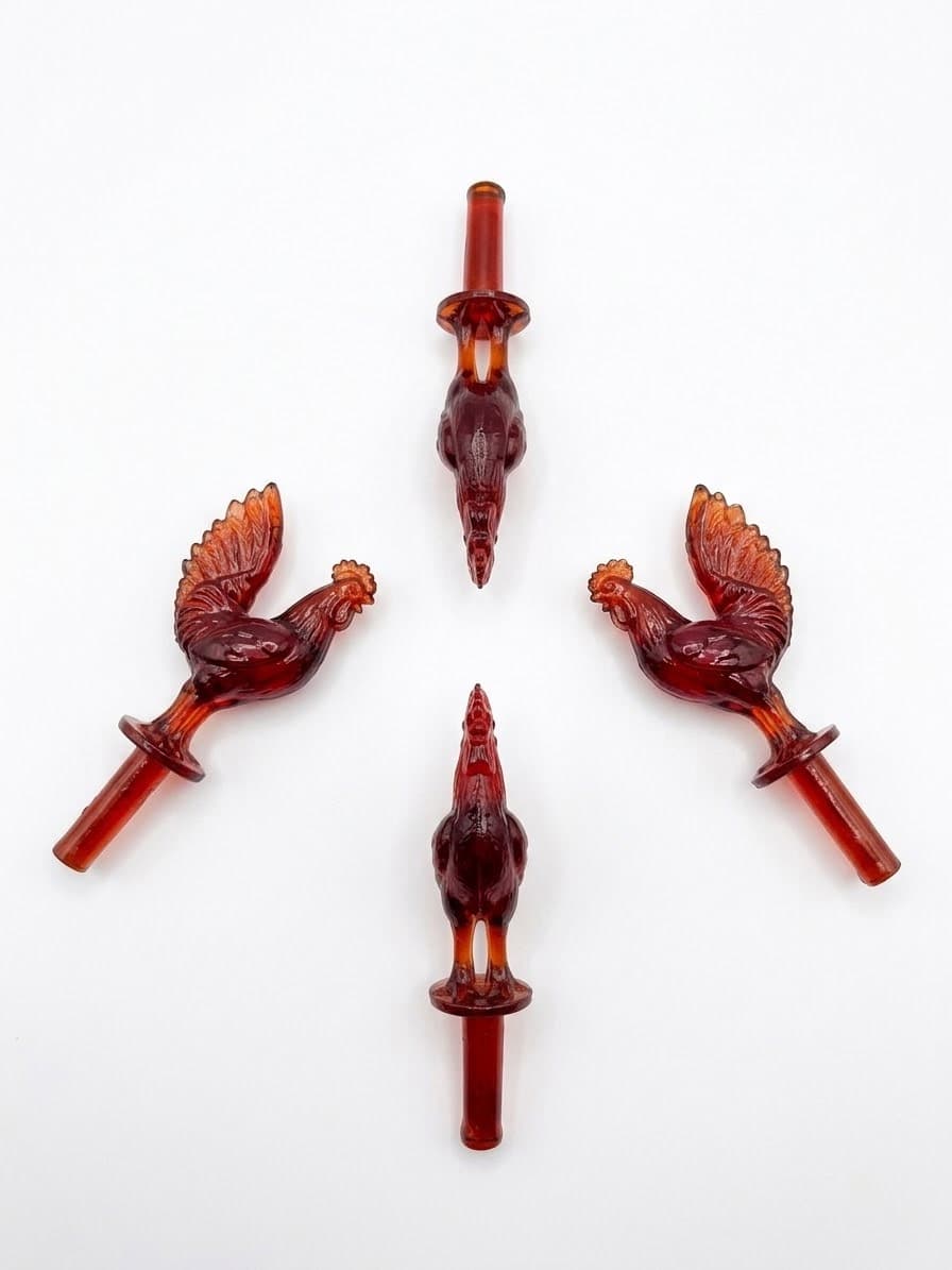 Ceramic Christmas Tree Bulbs: Roosters