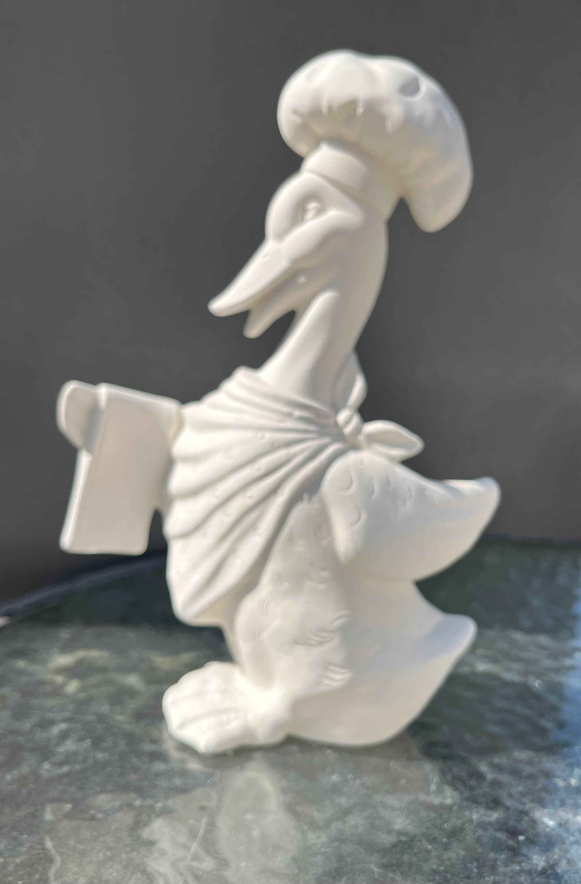 Unpainted Bisque Ceramics: Ceramic bisque duck